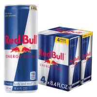 Red Bull Energy Drink 80mg Caffeine, 8.4 fl oz, 4 Each