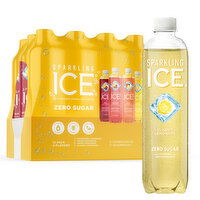 Sparkling Ice Flavor Lab Sparkling Water, Flavored, Zero Sugar, Assorted, Lemonades, 12 Pack, 12 Each