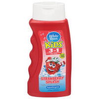 White Rain Kids Shampoo, Conditioner, Body Wash, 3 in 1, Strawberry Splash, 12 Fluid ounce