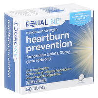 Equaline Heartburn Prevention, Maximum Strength, 20 mg, 50 Each