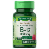 Nature's Truth B-12, 1000 mcg, Fast Dissolve Tablets, Natural Berry Flavor, 120 Each