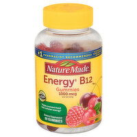 Nature Made Energy B12, 1000 mcg, Gummies, Cherry & Mixed Berry, 80 Each