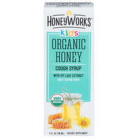 Honey Works Cough Syrup, Organic Honey, Kids, 4 Fluid ounce