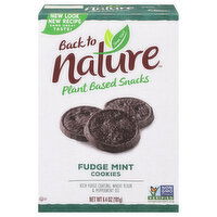 Back to Nature Cookies, Fudge Mint, Plant Based, 6.4 Ounce