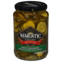 Mt Olive Majestic Picklery Bread & Butter Chips, Maple Bourbon, Premium, 24 Fluid ounce