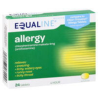 Equaline Allergy, 4 Hour, 4 mg, Tablets, 24 Each