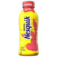 Nesquik Milk, Lowfat, Strawberry, 14 Fluid ounce