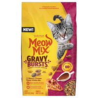 Meow Mix Gravy Bursts Cat Food, Savory Chicken Flavor Kibble Mix, Adult, 48 Ounce