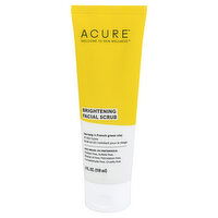 Acure Facial Scrub, Brightening, 4 Ounce