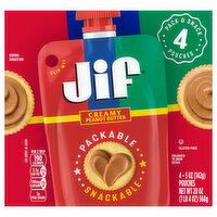 Jif Peanut Butter, Creamy, 4 Each