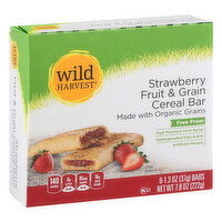 Wild Harvest Cereal Bar, Strawberry Fruit and Grain, 6 Each