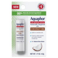 Aquaphor Lip Repair Stick, with Coconut Oil, 0.17 Ounce