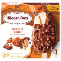 Haagen-Dazs Caramel Cone Ice Cream Snack Bars, 3 Each