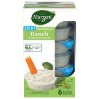 Marzetti Veggie Dip Singles, Ranch, Light, Snack Size, 6 Each