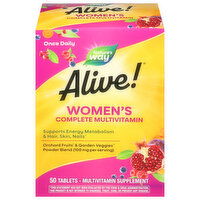 Nature's Way Alive! Multivitamin, Complete, Women's, Orchard Fruits & Garden Veggies, Tablets, 50 Each