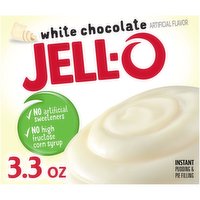 Jell-O White Chocolate Instant Pudding & Pie Filling Mix, 3.3 Ounce