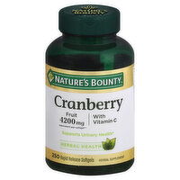 Nature's Bounty Cranberry, 4200 mg, Rapid Release Softgels, 250 Each