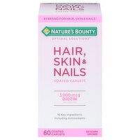 Nature's Bounty Optimal Solutions Hair, Skin & Nails, 3,000 mcg, Coated Caplets, 60 Each