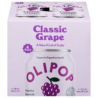 Olipop Classic Grape Soda, 4 Each