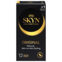 Skyn Condoms, Non-Latex, Lubricated, Original, 12 Each