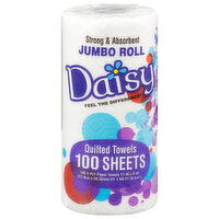 Daisy Quilted Towels, 2-Ply, Jumbo Roll, 100 Each