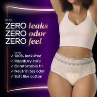Always Discreet Discreet Boutique Incontinence Underwear, Maximum Protection, L, Rosy, 10 Each