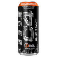 C4 Ultimate Energy Energy Drink, Frost Bitten Citrus, Zero Sugar, 16 Fluid ounce