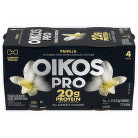 Oikos Pro Yogurt, Vanilla, 4 Pack, 4 Each