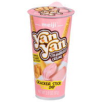 Meiji Yan Yan Cracker Stick, Strawberry Creme, 2 Ounce