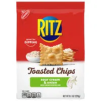 RITZ Toasted Chips Sour Cream and Onion Crackers, 8.1 Ounce