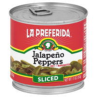 La Preferida Jalapeno Peppers, Hot, Sliced, 11 Ounce