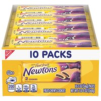 NEWTONS Soft & Fruit Chewy Fig Cookies, (Fig Bars), 10 Snack Packs (2 Cookies Per Pack), 20 Ounce