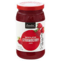 Essential Everyday Jam, Seedless, Strawberry, 18 Ounce