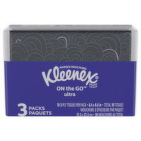 Kleenex On the Go Tissues, Ultra, 3-Ply, 3 Pack, 3 Each
