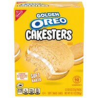 OREO Golden Cakesters Soft Snack Cakes, 5 Snack Packs, 10.1 Ounce