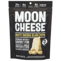 Moon Cheese Cheese Bites, White Chedda Black Peppa, 2 Ounce