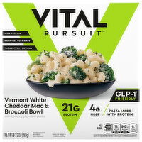 Vital Pursuit Vermont White Cheddar Mac & Broccoli Bowl with Cavatappi Protein Pasta, 9.5 Ounce