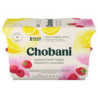 Chobani Layered Raspberry Lemonade Greek Yogurt, 4 Each