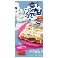 Pillsbury Toaster Strudel Toaster Pastries, Raspberry, 6 Each