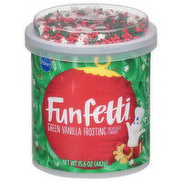 Funfetti Frosting, Green Vanilla, 15.6 Ounce