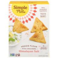 Simple Mills Pita Crackers, Veggie Flour, Himalayan Salt, 4.25 Ounce