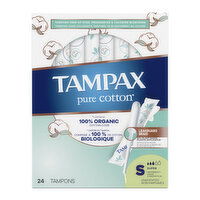 Tampax Pure Cotton Tampax Pure Cotton Tampons, Super, 24 Ct,, 24 Each