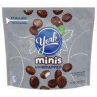 York Peppermint Patties, Dark Chocolate, Unwrapped, Minis