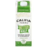 Califia Farms Better Half Coconut Cream & Almondmilk, Unsweetened, 32 Fluid ounce
