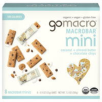 GoMacro MacroBars, Coconut + Almond Butter + Chocolate Chips, Mini, 8 Each