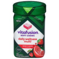 Vitafusion Daily Wellness Multi, Berry Fusion Flavor, Soft Chews, 30 Each