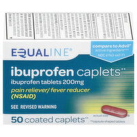 Equaline Ibuprofen, 200 mg, Coated Caplets, 50 Each