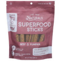 Dog Treat Naturals Superfood Sticks, Beef & Pumpkin, 10 Ounce