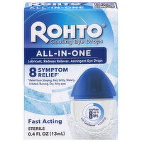 Rohto All-in-One 8 Symptom Relief Cooling Eye Drops, 0.4 Fluid ounce