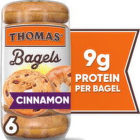 Thomas' Cinnamon Raisin Bagels, 6 count, 20 oz, 6 Each